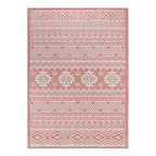 World Rug Gallery Distressed Geometric Bohemian Textured Flat Weave Indoor/Outdoor Area Rug