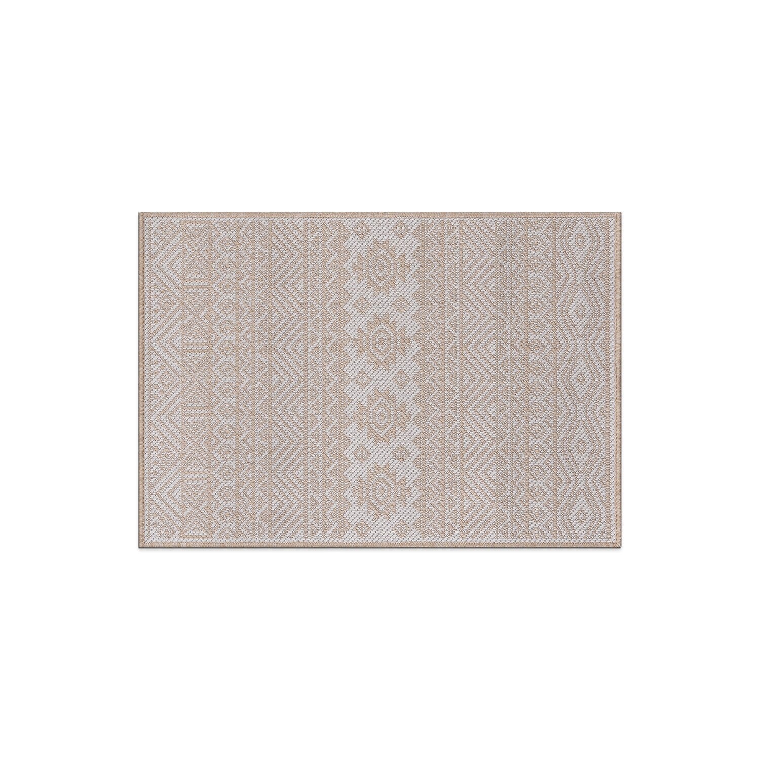 World Rug Gallery Distressed Geometric Bohemian Textured Flat Weave Indoor/Outdoor Area Rug