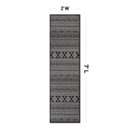 World Rug Gallery Distressed Geometric Bohemian Textured Flat Weave Indoor/Outdoor Area Rug