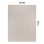 World Rug Gallery Distressed Geometric Bohemian Textured Flat Weave Indoor/Outdoor Area Rug
