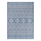 World Rug Gallery Distressed Geometric Bohemian Textured Flat Weave Indoor/Outdoor Area Rug
