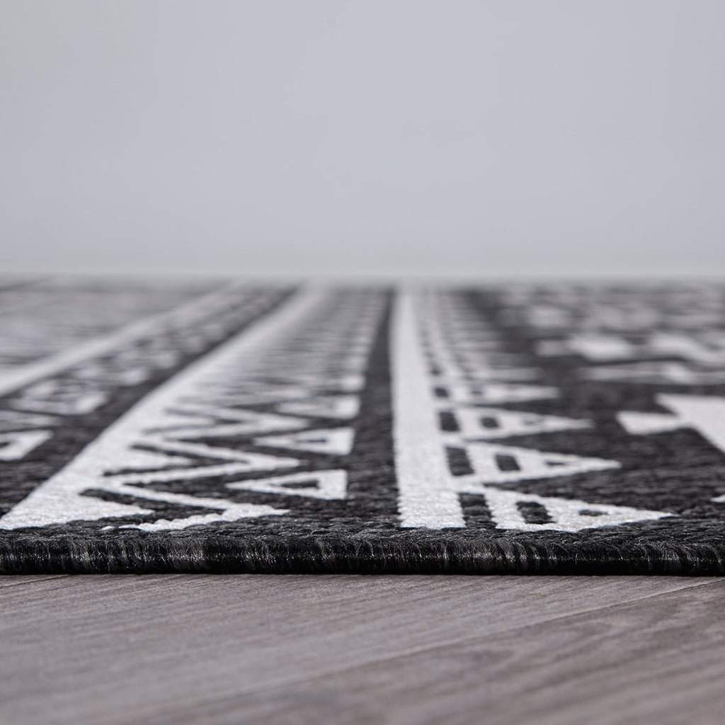 World Rug Gallery Distressed Geometric Bohemian Textured Flat Weave Indoor/Outdoor Area Rug