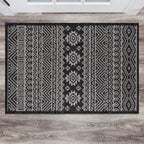 World Rug Gallery Distressed Geometric Bohemian Textured Flat Weave Indoor/Outdoor Area Rug