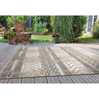 World Rug Gallery Distressed Geometric Indoor/Outdoor Area Rug