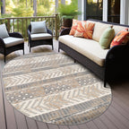 World Rug Gallery Distressed Geometric Indoor/Outdoor Area Rug