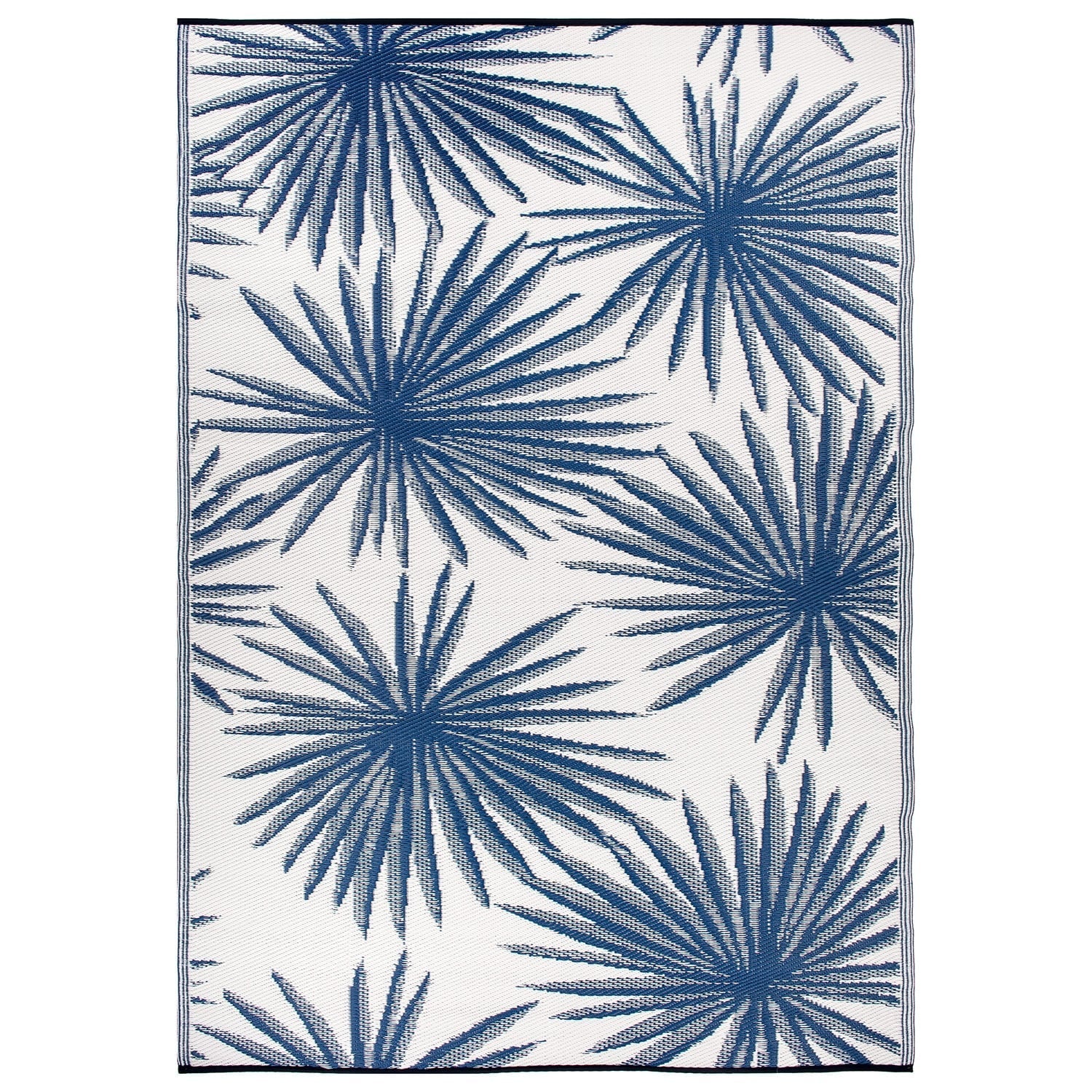 World Rug Gallery Floral Tropical Reversible Recycled Plastic Outdoor Rugs