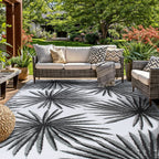 World Rug Gallery Floral Tropical Reversible Recycled Plastic Outdoor Rugs