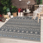 World Rug Gallery Modern Bohemian Global Indoor/Outdoor Area Rug