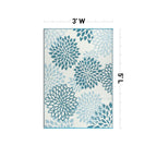 World Rug Gallery Modern Floral Aloha Reversible Recycled Plastic Outdoor Rugs