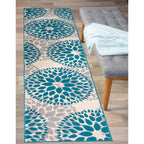 World Rug Gallery Modern Floral Circles Area Rug