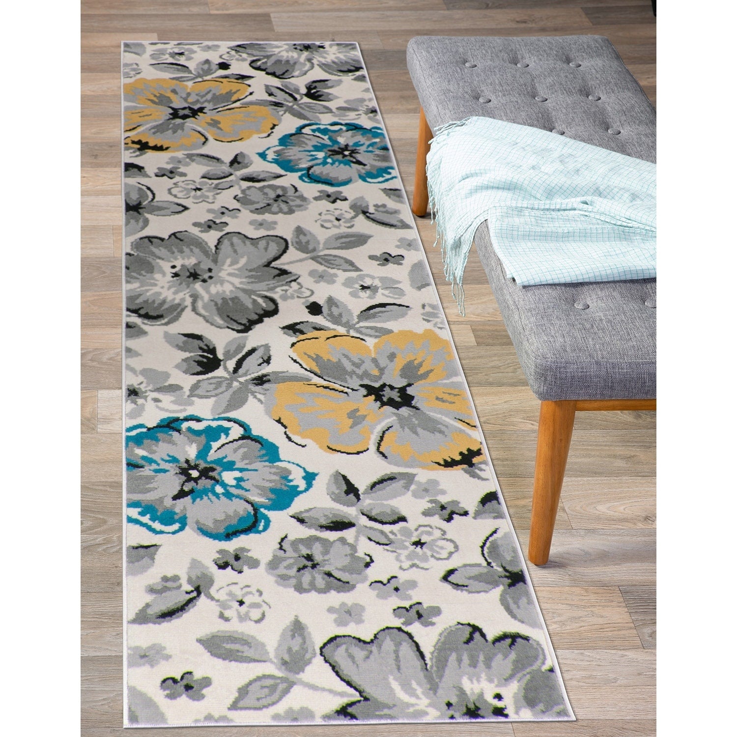 World Rug Gallery Modern Floral Design Area Rug