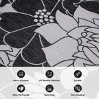 World Rug Gallery Modern Floral Flowers Textured Flat Weave Indoor/Outdoor Area Rug