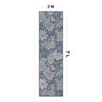 World Rug Gallery Modern Floral Flowers Textured Flat Weave Indoor/Outdoor Area Rug