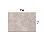 World Rug Gallery Modern Floral Flowers Textured Flat Weave Indoor/Outdoor Area Rug