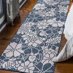 World Rug Gallery Modern Floral Flowers Textured Flat Weave Indoor/Outdoor Area Rug