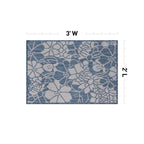 World Rug Gallery Modern Floral Flowers Textured Flat Weave Indoor/Outdoor Area Rug