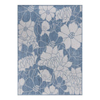 World Rug Gallery Modern Floral Flowers Textured Flat Weave Indoor/Outdoor Area Rug