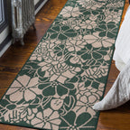 World Rug Gallery Modern Floral Flowers Textured Flat Weave Indoor/Outdoor Area Rug