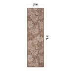 World Rug Gallery Modern Floral Flowers Textured Flat Weave Indoor/Outdoor Area Rug