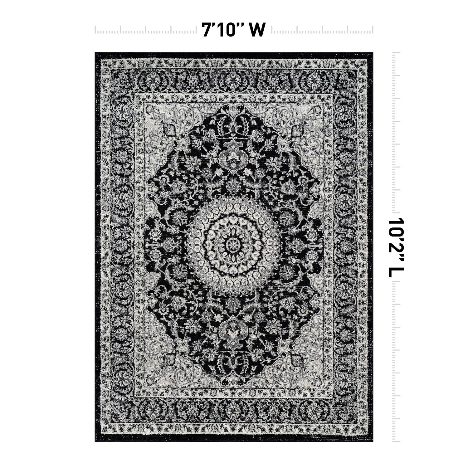 World Rug Gallery Traditional Oriental Medallion Area Rug