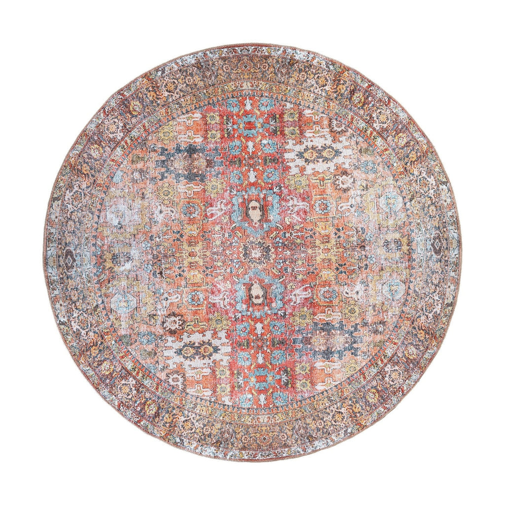 World Rug Gallery Transitional Distressed Machine Washable Non Slip Area Rug