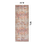World Rug Gallery Transitional Distressed Machine Washable Non Slip Area Rug