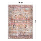 World Rug Gallery Transitional Distressed Machine Washable Non Slip Area Rug