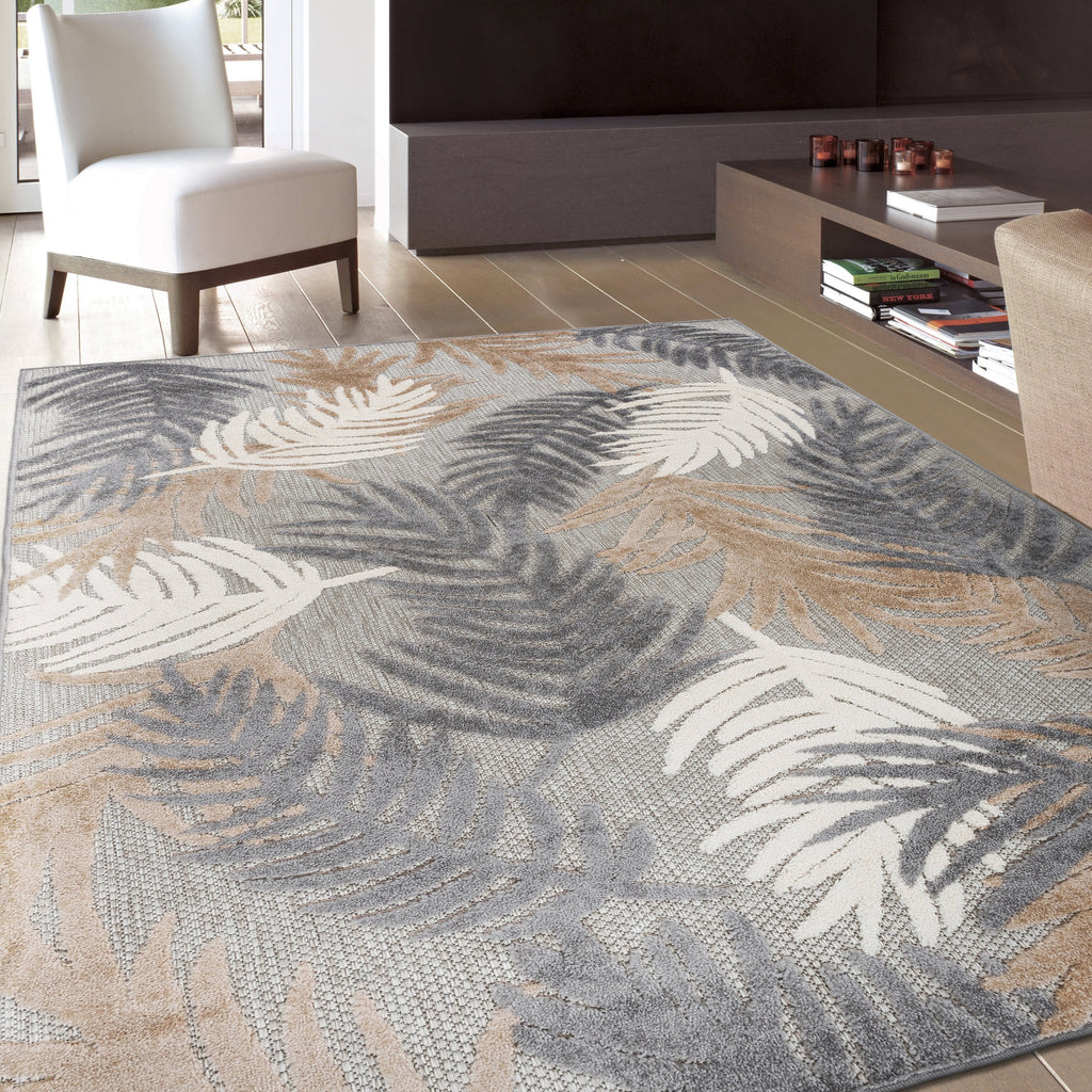 World Rug Gallery Tropical Floral Modern Indoor/Outdoor Area Rug