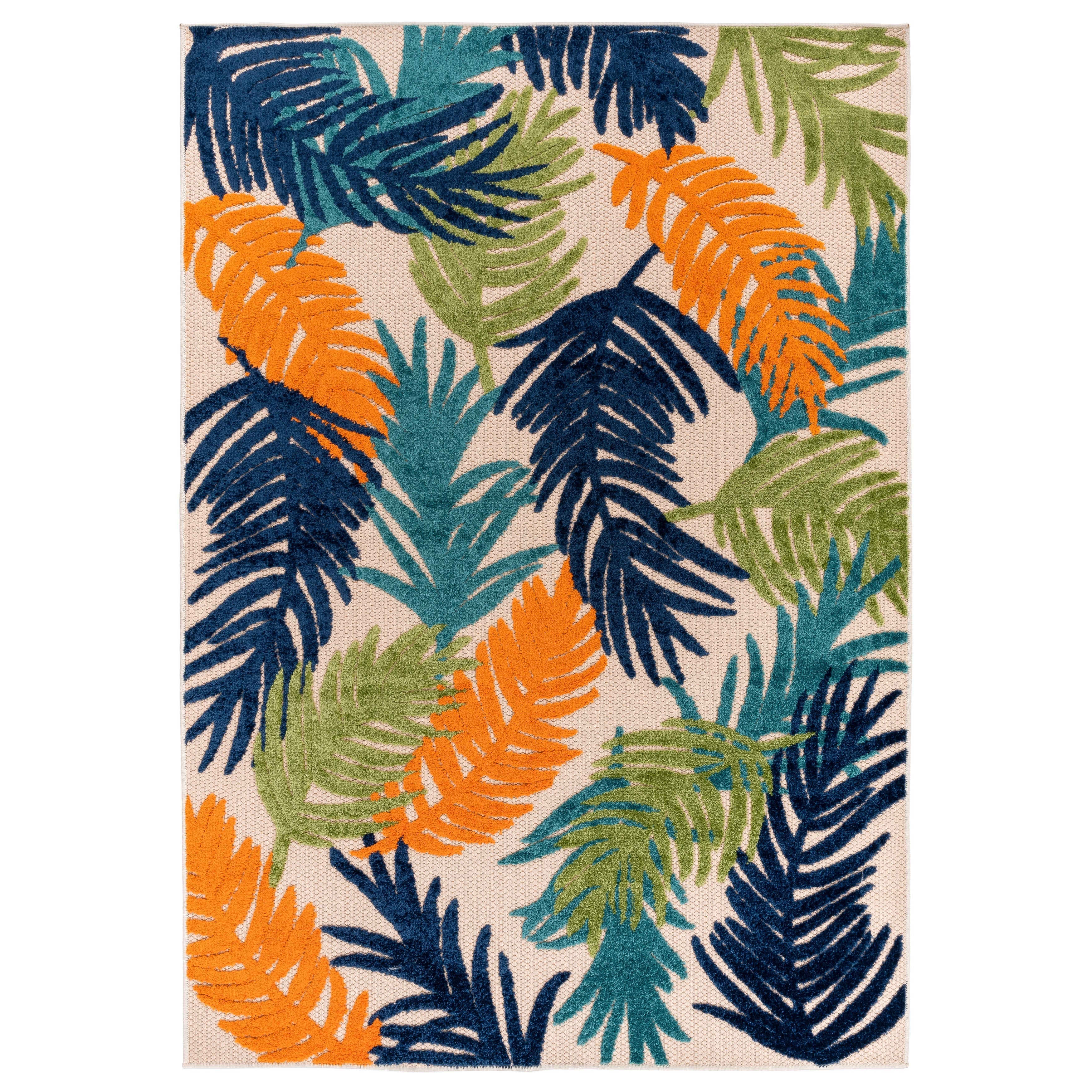 World Rug Gallery Tropical Floral Modern Indoor/Outdoor Area Rug
