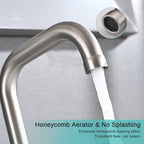 YASINU 8 Inch Luxury Widespread Bathroom Sink Faucet with Pop-Up Drain