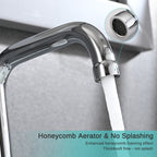 YASINU 8 Inch Luxury Widespread Bathroom Sink Faucet with Pop-Up Drain