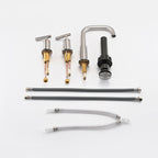 YASINU 8 Inch Luxury Widespread Bathroom Sink Faucet with Pop-Up Drain