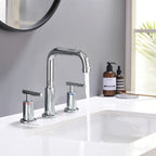 YASINU 8 Inch Luxury Widespread Bathroom Sink Faucet with Pop-Up Drain