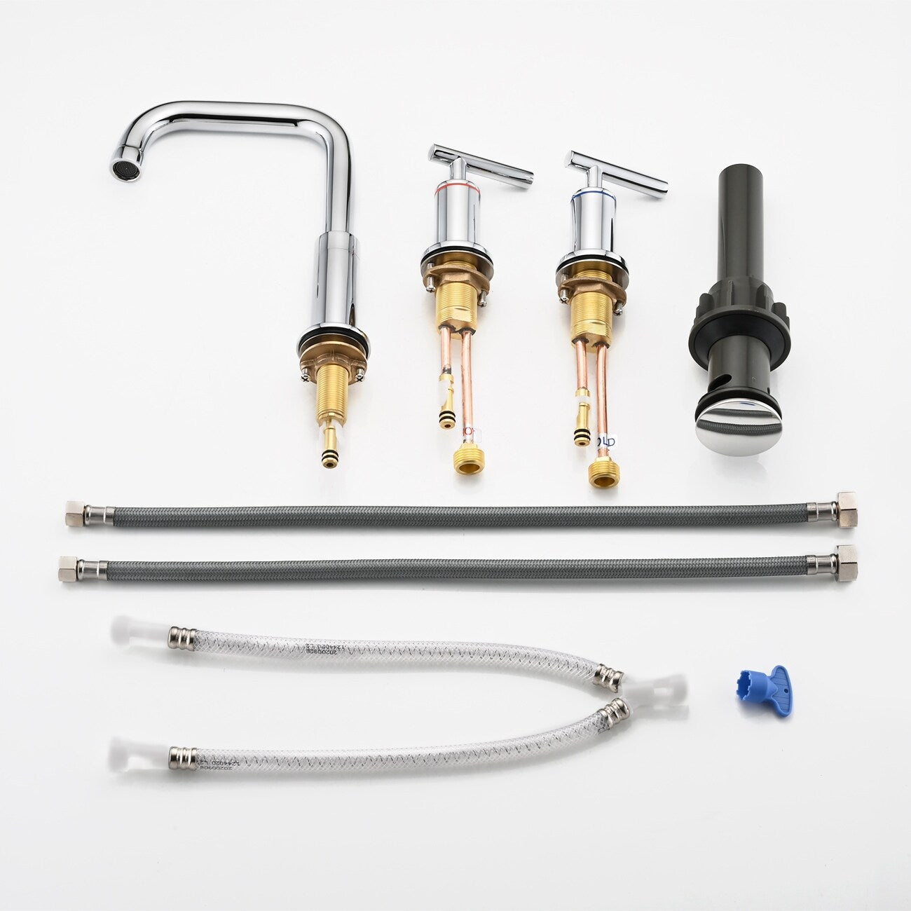 YASINU 8 Inch Luxury Widespread Bathroom Sink Faucet with Pop-Up Drain