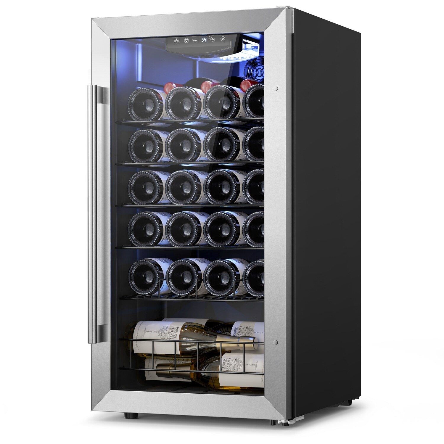 Yeego 17 Inch Single Zone 27-Bottle Freestanding Wine Cooler Mini Fridge - 16.9 inch