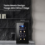 Yeego 8 Bottle Wine Refrigerator Mini Cooler