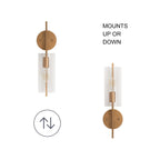 Zenith Modern Farmhouse Cylinder Seeded Glass Transitional Bathroom Wall Sconce