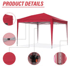 Zenova 10' x 10' Outdoor Pop Up Canopy Tent Patio Gazebo Party Wedding Tent