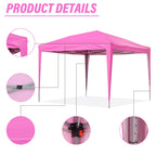 Zenova 10' x 10' Outdoor Pop Up Canopy Tent Patio Gazebo Party Wedding Tent