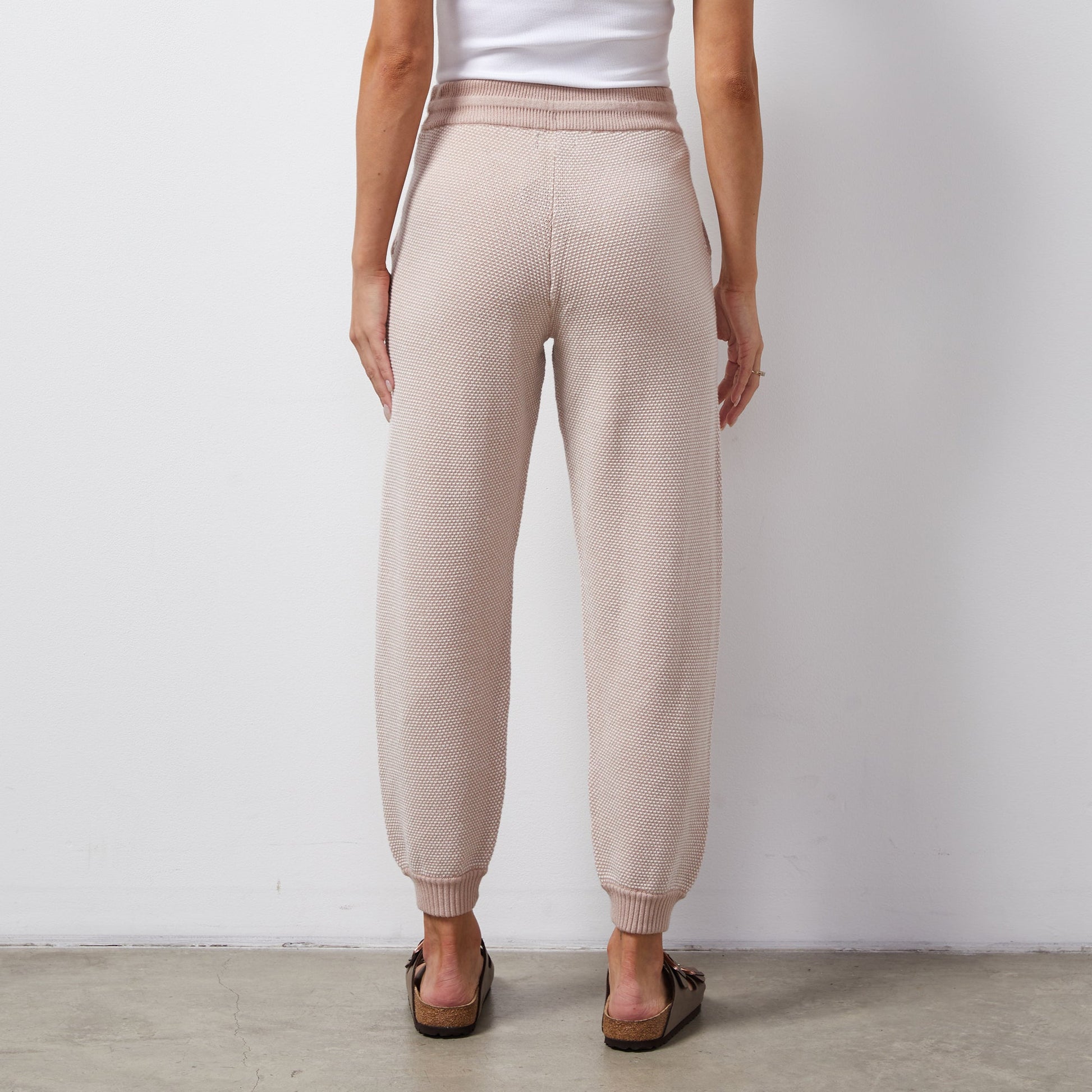 Soft Knit Textured Cuffed Jogger