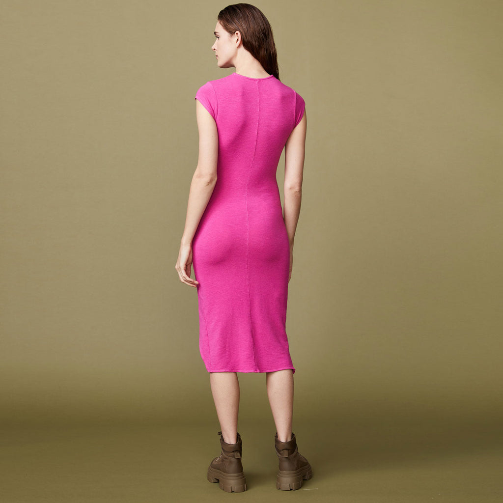 Supersoft Cap Sleeve Shirred Dress