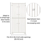 unipaws Extra Tall Cat Pet Gate 74 Inch High with Doors Locks
