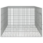 vidaXL 3-Panel Rabbit Cage Animal Hutch Playpen Enclosure Galvanized Iron