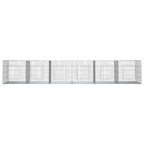 vidaXL 3-Panel Rabbit Cage Animal Hutch Playpen Enclosure Galvanized Iron